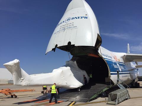 Volga-Dnepr An124 loading a helicopter