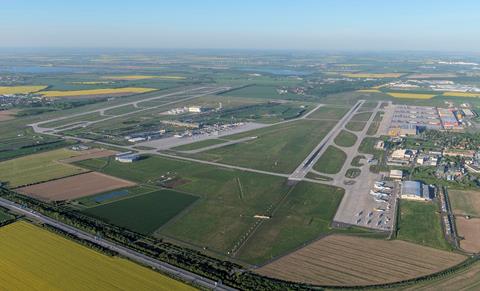 Leipzig Halle Airport aerial view 2018