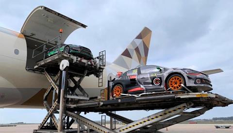 Rally Cross Car and Etihad Cargo B777F 2019