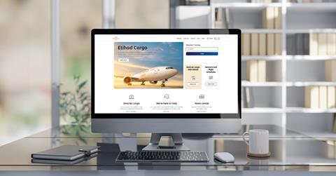 Etihad Cargo booking portal. Source: Etihad Cargo