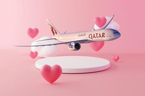 QR Cargo says it with flowers on Valentines day 