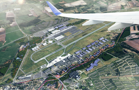 Ilustration of Airport City development at Billund Airport