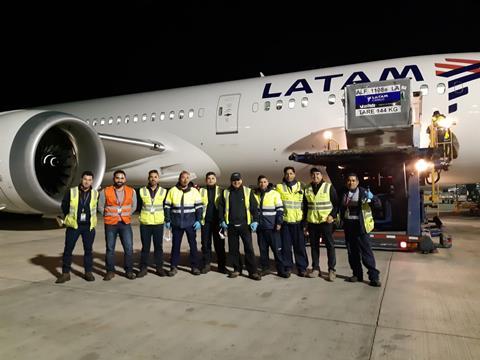 LATAM cargo-only passenger flights SCL-MEX