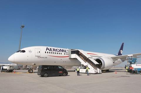 AeroMexico Flight at Frankfurt Airport