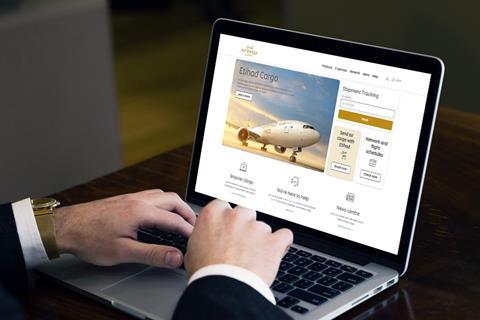 Enhanced booking portal. Photo: Etihad Cargo