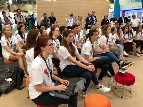 Students at the think-a-thon 2019