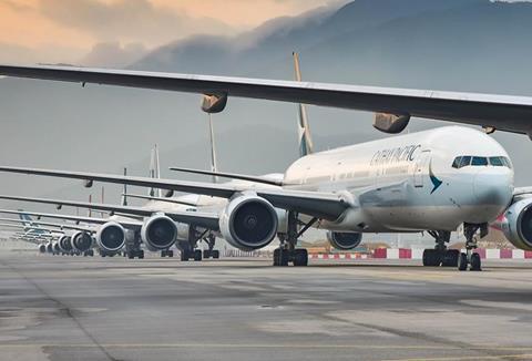 Grounded Cathay jets