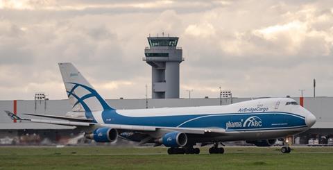 AirBridgeCargo B747 at Liege. Source AirBridgeCargo via JRPR