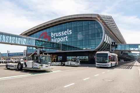 Brussels Airport, pushback and bus