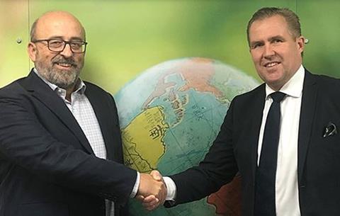 Nigel Davies (L) of Horizon and Allan Melgaard of SGL