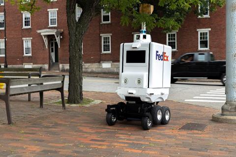 FedEx Sameday Bot making a delivery