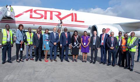 Astral team at launch of Tel Aviv flights Photo Astral Aviation
