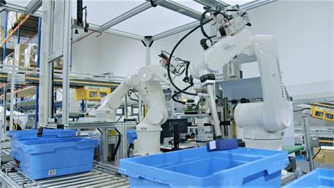 Robotic labelling system inside Red Lion DB Schenker