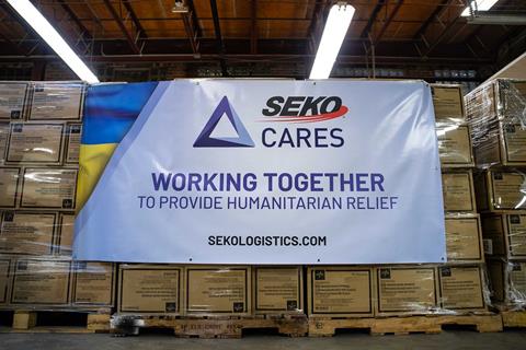 SEKO Logistics humanitarian aid. Photo: SEKO Logistics