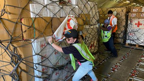 DHL's DRT help unload cargo following Hurricane Dorian