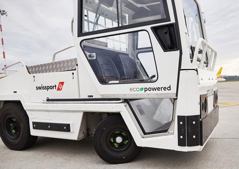 electric vehicle. Photo: Swissport