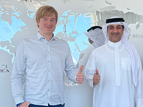 (L) Vitaly Smilianets, Awery Aviation Software and Abdulnasser AlSaei, Sky Bridge Cargo. Source: Awery