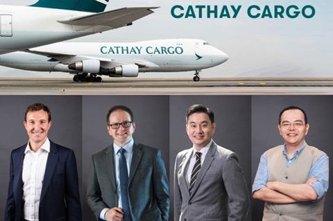 From left to right: George Edmunds, James Evans, Frosti Lau and Tim Wong. Photo: Cathay Pacific