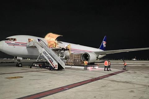 Amerijet first flight to Felipe Angeles Airport in Mexico