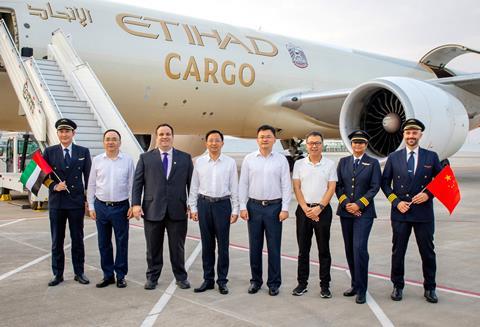 Etihad Cargo Inaugural EHU Flight 02 Photo Etihad