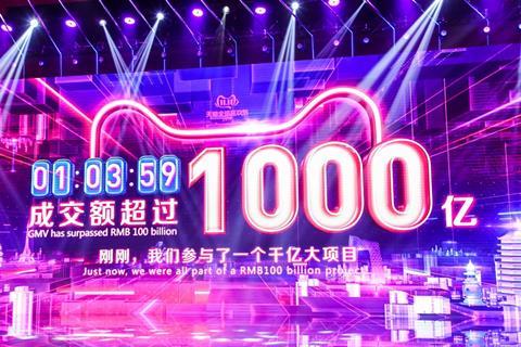 Singles' Day sales reach RMB100bn in one minute