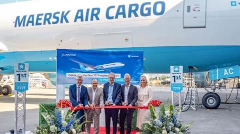 Maersk Air Cargo 777F handover ceremony with Boeing