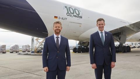 Peter Gerber, CEO Lufthansa Cargo and Jochen Thewes, CEO DB Schenker