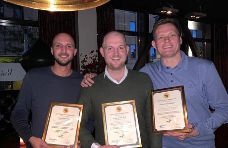 (L-R) Michel Sharoubim, Sales Manager, Lift Freight Services, Erwin van der Werff, Operations, Lift Freight Services, and Erwin van der Genugten, Regional Manager – Europe, WCA, successfully completed the course