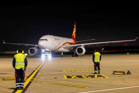 Hong Kong Air Cargo's first flight into EMA