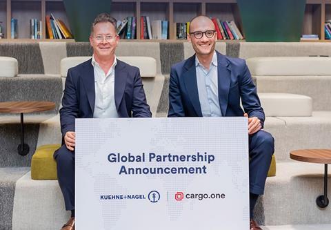 Holger Ketz, K+N (L) and Moritz Claussen, cargo.one
