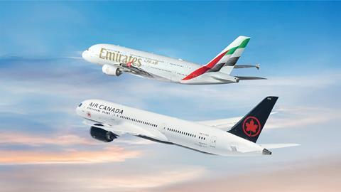 Emirates and Air Canada extend partnership