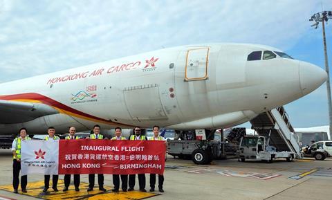 Hong Kong Air Cargo inaugurates route to Birmingham