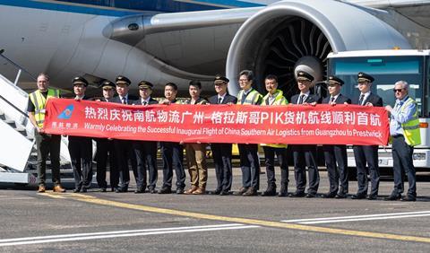 China Southern Air Logistics flight at Prestwick