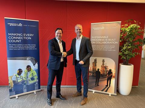 GertJan Roelands, senior vice president, commercial, Air France KLM Martinair Cargo (left) and Henk Venema, executive vice president, global airfreight, DHL Global Forwarding