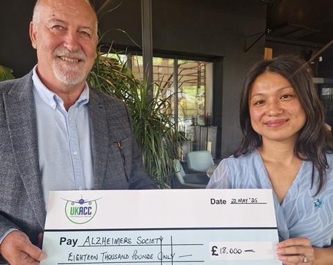 David Stroud (L), UKACC and Soya Cutts, Alzheimer's Society