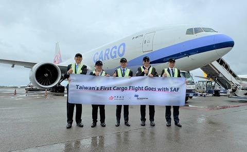 China Airlines carries out first freighter SAF flight in Taiwan