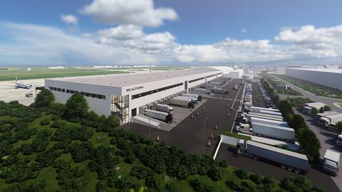 Leipzig/Halle Airport cargo facility rendering
