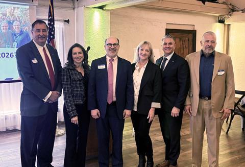 From left to right: Warren Jones, Gizelle Sarmento, Brandon Fried, Christine Richard, Jimmy Nares, and Richard Garcia