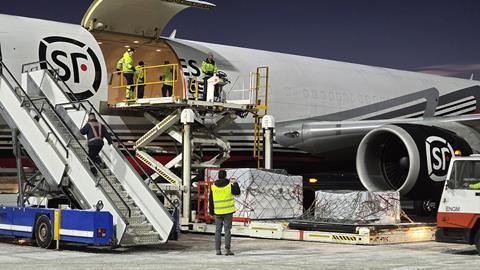 SF Airlines 767F at Oslo Airport