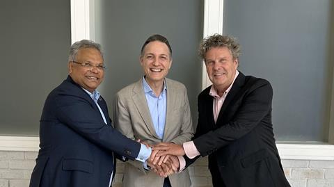 From left to right: Ashwin Bhat, CEO of Lufthansa Cargo; Alain Chisari, head of Swiss WorldCargo; Jan Krems, president, United Cargo