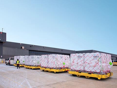 SkyCell 1500X containers handled by IAG Cargo