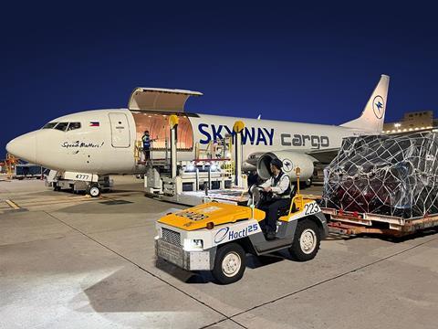 Skyway Airlines' Boeing 737F handled by Hactl