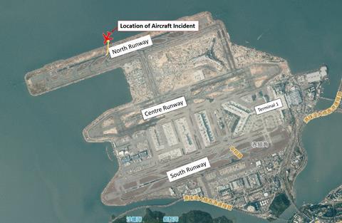 Location of the ACT Airlines aircraft at HKIA